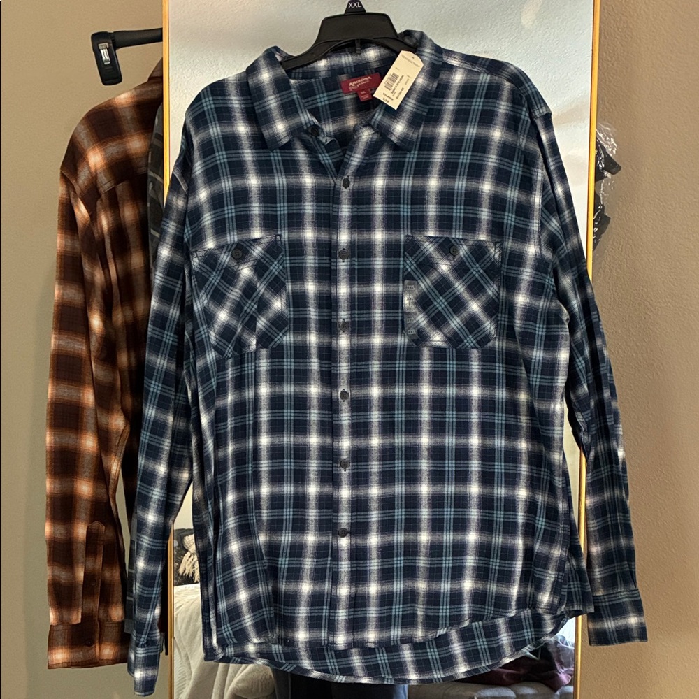 Blue Plaid Men's Shirt